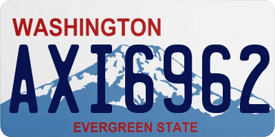WA license plate AXI6962