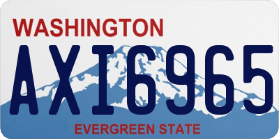 WA license plate AXI6965