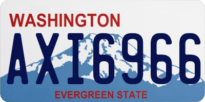 WA license plate AXI6966