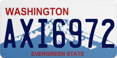 WA license plate AXI6972