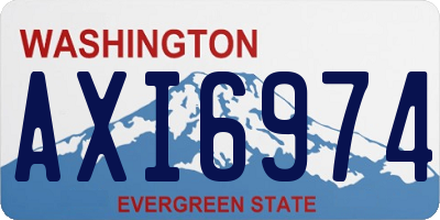 WA license plate AXI6974