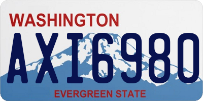 WA license plate AXI6980