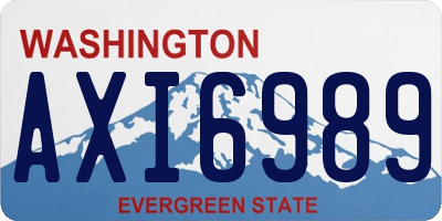 WA license plate AXI6989