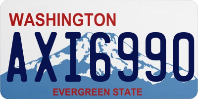 WA license plate AXI6990