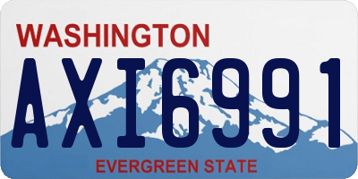 WA license plate AXI6991
