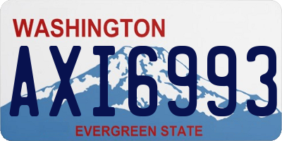 WA license plate AXI6993