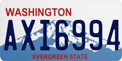 WA license plate AXI6994
