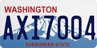 WA license plate AXI7004