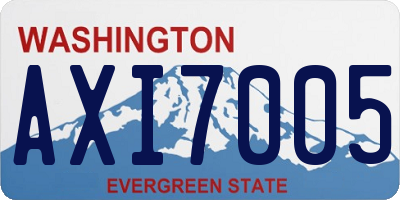 WA license plate AXI7005