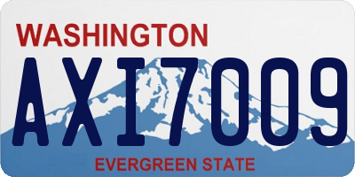 WA license plate AXI7009