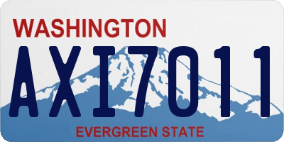 WA license plate AXI7011