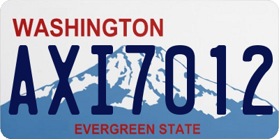 WA license plate AXI7012