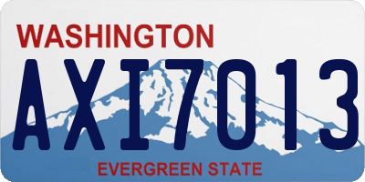 WA license plate AXI7013