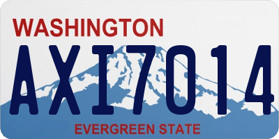 WA license plate AXI7014