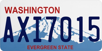 WA license plate AXI7015