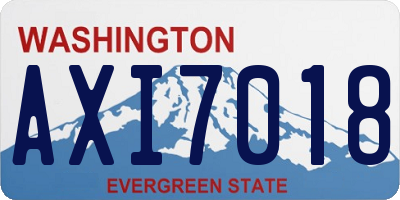 WA license plate AXI7018