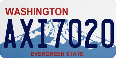 WA license plate AXI7020