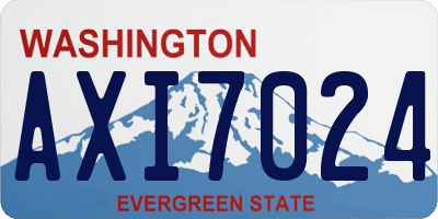WA license plate AXI7024