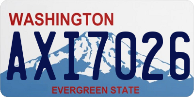 WA license plate AXI7026