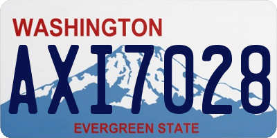WA license plate AXI7028