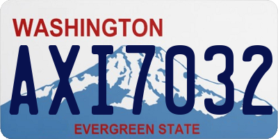 WA license plate AXI7032