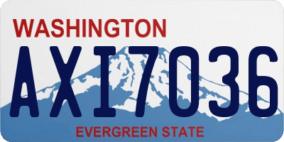WA license plate AXI7036