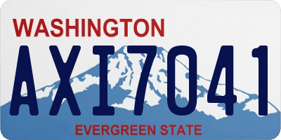 WA license plate AXI7041