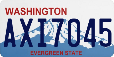 WA license plate AXI7045