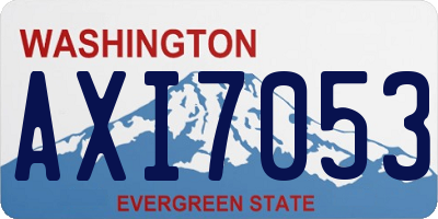 WA license plate AXI7053