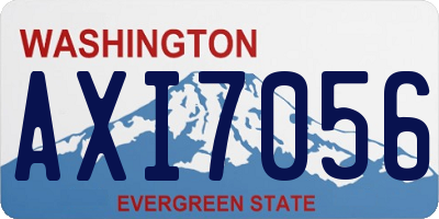 WA license plate AXI7056