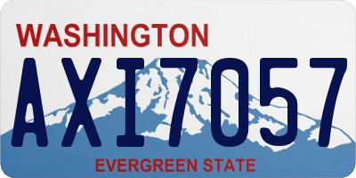 WA license plate AXI7057