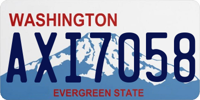 WA license plate AXI7058