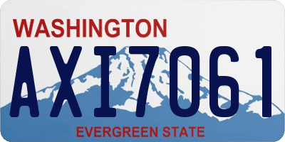 WA license plate AXI7061