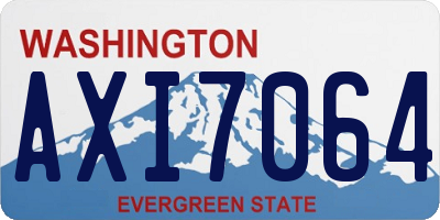 WA license plate AXI7064