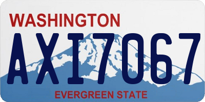WA license plate AXI7067