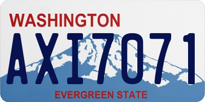WA license plate AXI7071
