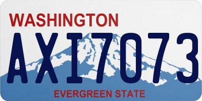 WA license plate AXI7073