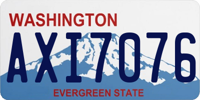 WA license plate AXI7076
