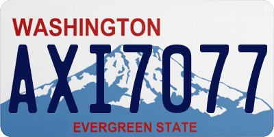 WA license plate AXI7077