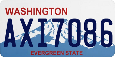 WA license plate AXI7086