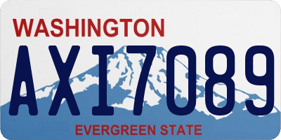 WA license plate AXI7089