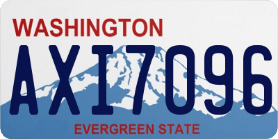 WA license plate AXI7096