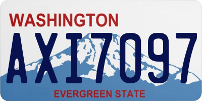 WA license plate AXI7097