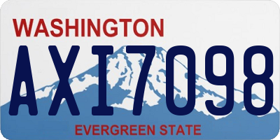 WA license plate AXI7098