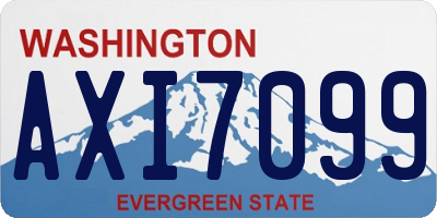 WA license plate AXI7099