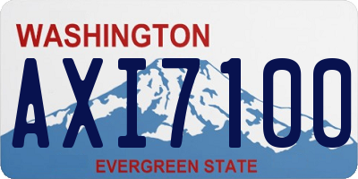 WA license plate AXI7100