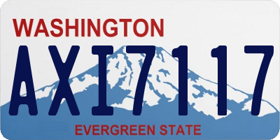 WA license plate AXI7117