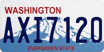 WA license plate AXI7120