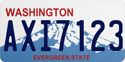 WA license plate AXI7123
