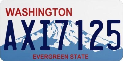 WA license plate AXI7125